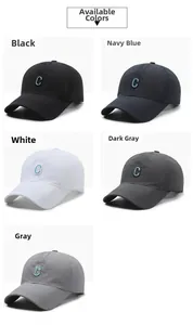 Matrix-Anzeige von leichten Baseballkappen in fünf Farben mit besticktem C-Logo