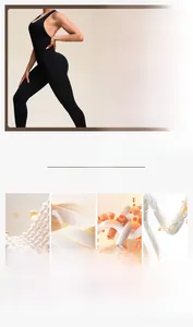 Nahaufnahme von nahtlosem Stretchgewebe und warmem Fleecefutter am schwarzen Yoga-Body