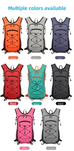 Outdoor fietsrugzak set in acht kleuren met duurzame zijzakken van mesh materiaal