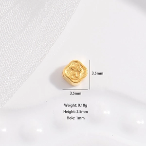 Goldene S925 Sterlingsilber Schmetterling Perle für DIY Armband Schmuckherstellung