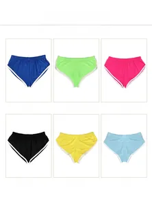 Detaillierte Farbauswahl für Damen Sport-Shorts in sechs elastischen Kontrastfarben