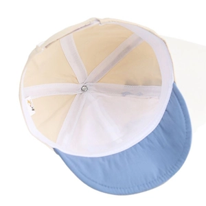Breathable baby sun hat with happy dinosaur embroidery and internal mesh structure
