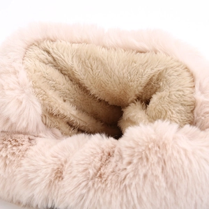 Ethnic knit trapper hat with warm white fleece lining for winter outdoor warmth