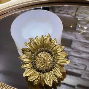 DIY sunflower silicone mold set for 3D resin flowers and chocolate baking projects