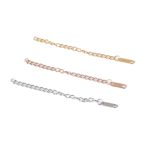 Stainless steel 6cm extender chains in gold, rose gold and silver for DIY jewelry
