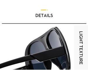 Macro detail of glossy black sunglass frames with light texture and minimalist design