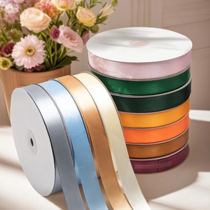 Satin Ribbon Roll Polyester Decorative Ribbon For Gift Wrapping Cake Decoration Wedding Party DIY Crafts