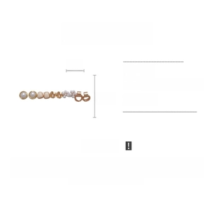 Detail view of 10-piece earring set featuring resin pearls and golden alloy circles