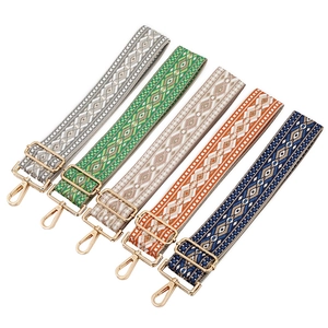 Wide Replacement Bag Strap Ethnic Geometric Pattern Adjustable Polyester Weaving For Handbags Shoulder Crossbody Bags