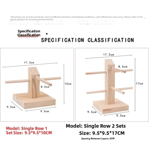 Macro detail of dimensions and specifications for single row wood eyewear display stands