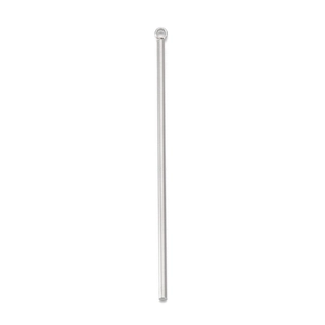 Polished stainless steel cylinder bar pendant with a top ring for jewelry making