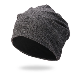 Unisex striped knit slouchy beanie hat for winter outdoor warmth and stylish comfort