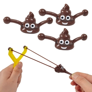 Creative Poop Slingshot Toy Sticky Elastic TPR Poop Prank Novelty Gag Finger Slingshot For Stress Relief And Fun