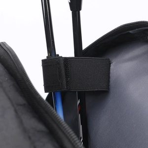 Internal detail of the sports backpack featuring an elastic band for secure gear storage