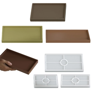 Rectangular Tray Silicone Mold For Resin Casting DIY Craft Storage Plate Plaster Mold Kitchen Home Decor Serving Tray Tools