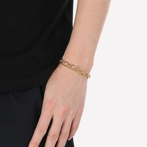 Classic 18K gold-plated stainless steel Cuban link bracelet for men and women