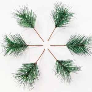 Realistic Artificial Pine Needle Branches Simulation Greenery PVC For Christmas DIY Wreath Garland Decoration Holiday