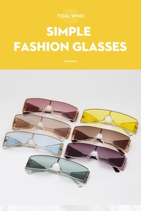 Opzioni di colore multiple di occhiali da sole oversize metallici futuristici in matrice