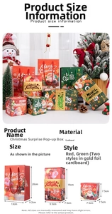 Spécifications détaillées des dimensions des boîtes cadeaux de Noël et sacs en papier