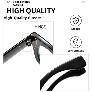 Macro detail of high quality metal hinges and comfortable ergonomic temple design