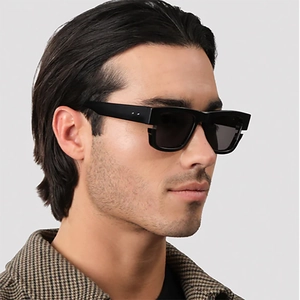 Retro Square Frame Sunglasses Men PC UV400 Protection Oversized Vintage Shades For Driving Cycling Outdoor Unisex