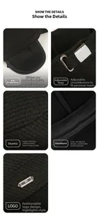 Detailed view of the winter wool cap featuring foldable ear flaps and adjustable strap buckle