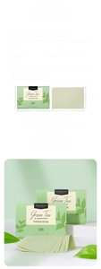 Linen wood pulp blotting papers for facial oil control with 100 sheets per portable box