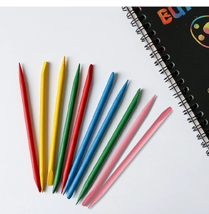 Set di 10 strumenti colorati in plastica per graffi artistici e modellazione dell'argilla