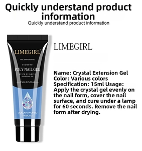 Detailed guide for 15ml poly nail gel with instructions and curing time specifications