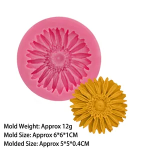 Daisy flower silicone mold for DIY fondant cake decoration and baking crafts