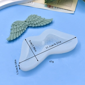 Translucent silicone feather wing mold for DIY cake mousse and chocolate baking