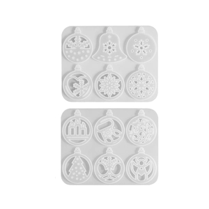 Stampi in silicone natalizi per ciondoli in resina con fiocchi di neve e campane