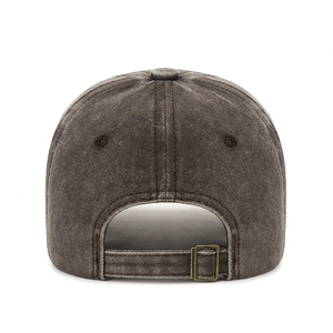 Berretto da baseball vintage in cotone lavato con fibbia in metallo regolabile sul retro