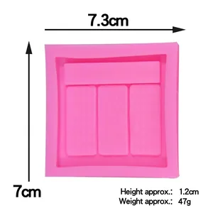 Pink silicone makeup shaped mold for fondant and chocolate cake decoration, 7.3x7cm size