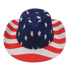 Classic American flag cowboy hat featuring stars and stripes design for festive parties