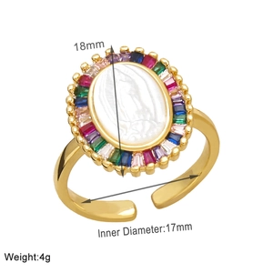 Detailansicht des ovalen Maria-Rings mit 17mm Innendurchmesser und 18mm Höhe