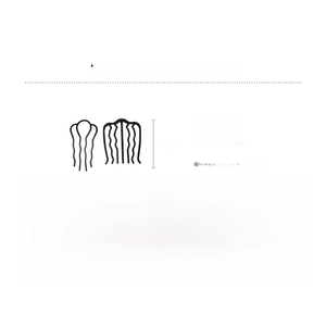 Spécifications de taille détaillées du pic à cheveux en fer mesurant 7,5cm sur 6,5cm