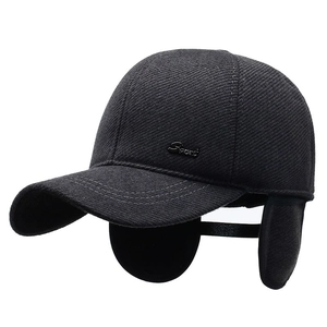 Casquette de baseball d'hiver pour hommes avec protège-oreilles et doublure polaire