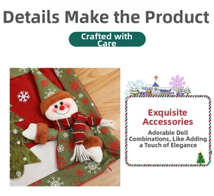 Detail of Christmas snowman pillowcase with 3D plush doll and snowflake patterns