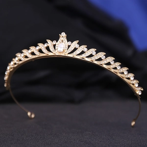 Bridal Tiara Crown With Alloy Rhinestone And Cubic Zirconia Princess Headband For Wedding Birthday Catwalk Korean Style
