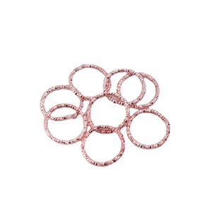 Anellini aperti testurizzati in oro rosa per la creazione di gioielli e accessori DIY