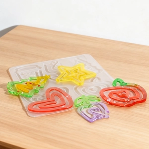 DIY resin silicone mold for star and tree shaped paper clips with finished colorful crafts