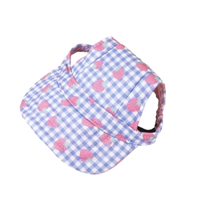 Cappellino da baseball regolabile per cani con motivo a fragole blu e visiera parasole