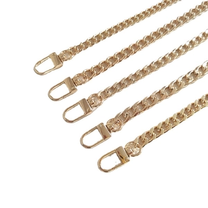 Set of 5 golden tank chain replacement straps with lobster clasps for luxury bags