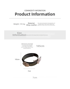 Tableau des tailles pour ceinture en cuir rose avec boucle fleur en métal et mesures