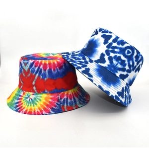 Tie Dye Bucket Hat For Women And Men Cotton Polyester Sun Protection Outdoor Travel Streetwear Foldable Beach Sun Basin Hat