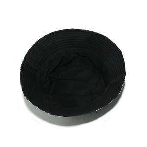 Detail showing the black cotton lining and durable stitching inside a bucket hat