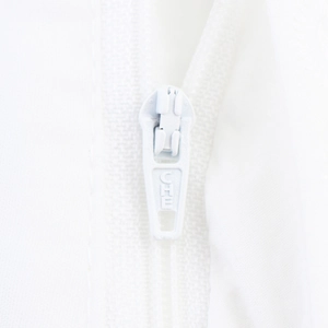 White French style embroidery wide leg pants featuring high-quality zipper detail