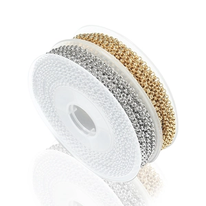 Polished gold and silver stainless steel O-chains for DIY jewelry making accessories