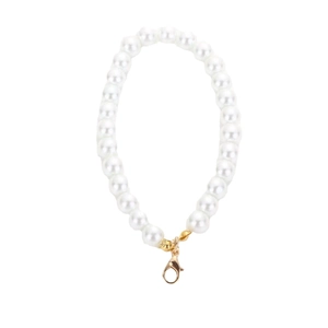 Short faux pearl chain with golden lobster clasp for DIY bags or phone cases